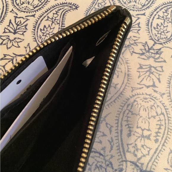 Coach Corner Zip Wristlet Clutch Signature Brown Pouch Zip Around NWT - Picture 4 of 6